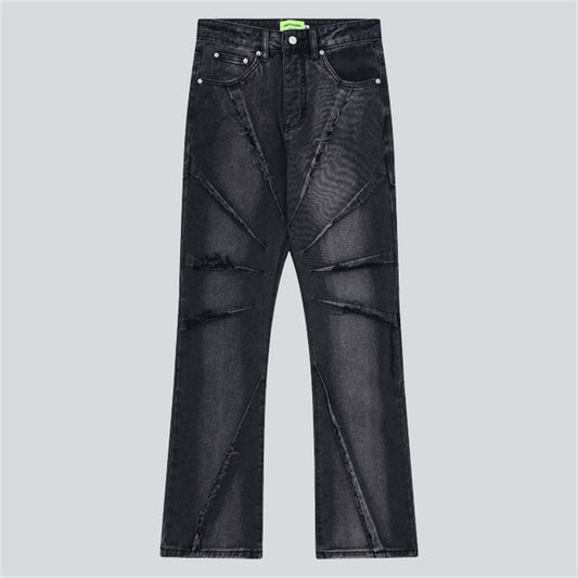 Slash Design Black Jeans