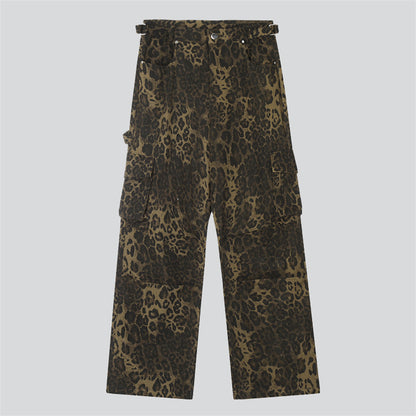 Vintage Leopard Print Cargo Pants