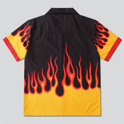 Flame Print Summer Shirt