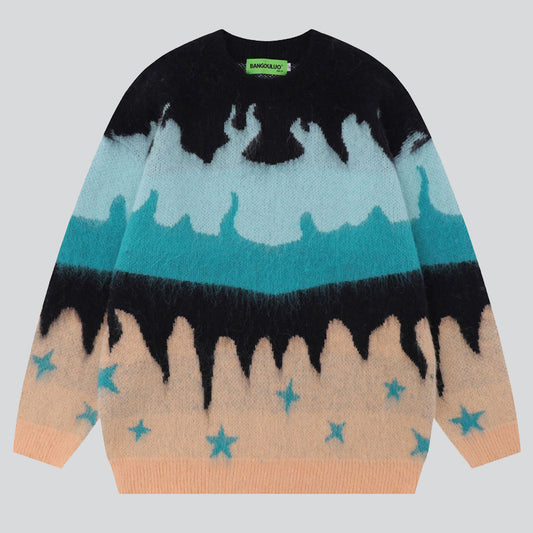 Flame Star Striped Sweater