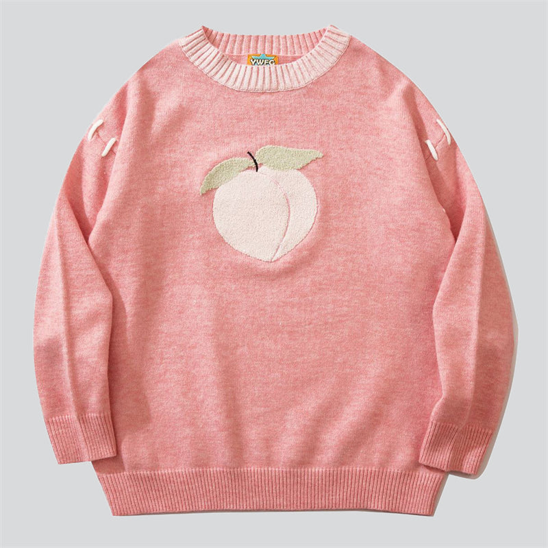 Little Peach Embroidery Sweater