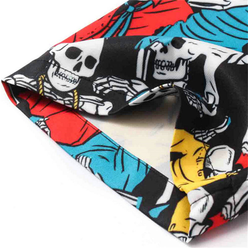 Dancing Hip-Hop Skull Print Shirt