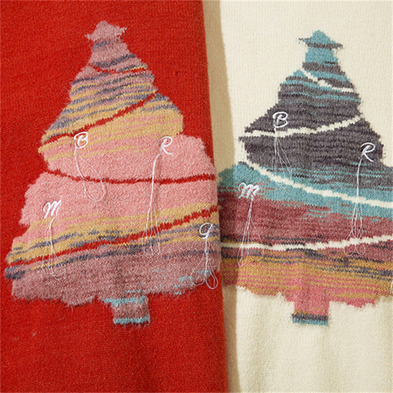 Christmas Tree Print Couple Sweater