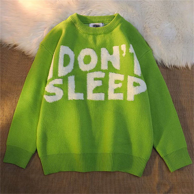 "I Don't Sleep" Flocking Sweater