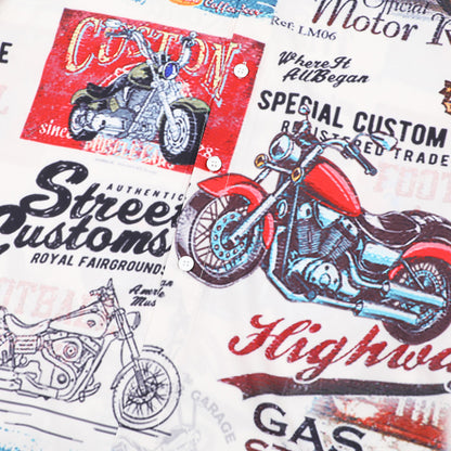 Motorcycle Print Street Style Shirt