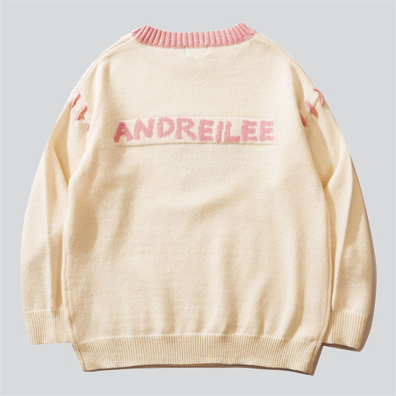 Little Peach Embroidery Sweater