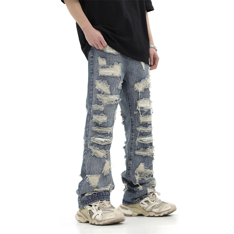 Hip-Hop Ripped Blue Jeans