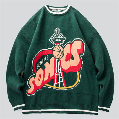 "Seattle Sonics" Green Sweater