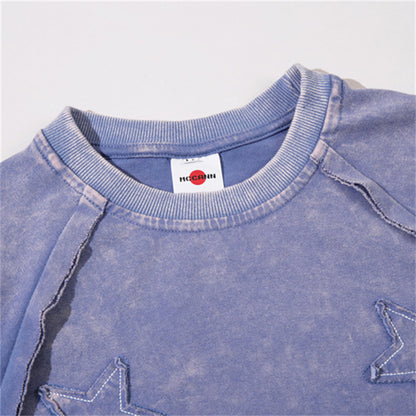 Star Letter Patch Embroidered Tees