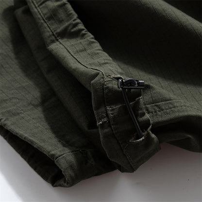 Pleated Multi-Pocket Cargo Pants