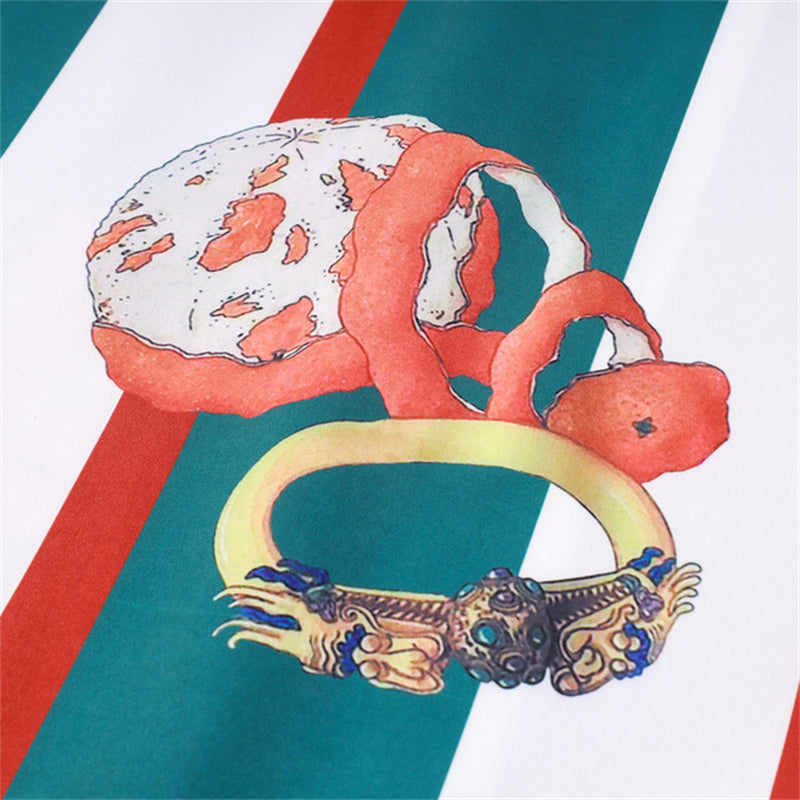 Cuba Dragon Snake Print Wide Stripe Sets