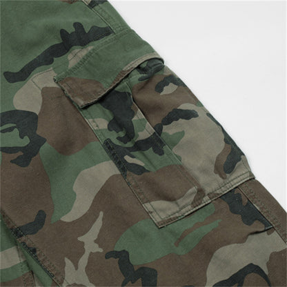 Green Camouflage Military Cargo Pants