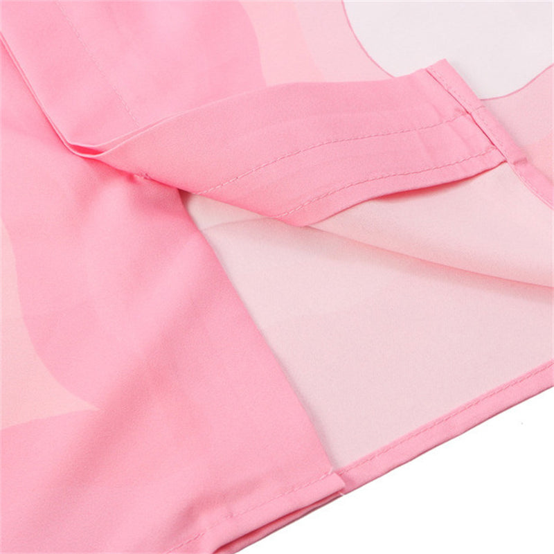 Summer Pink Shirt with Lily Pattern