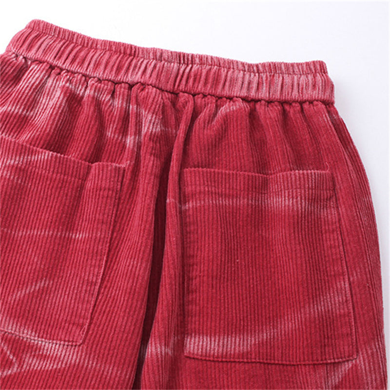 Vintage Tie-Dye Multi-Pocket Cargo Pants
