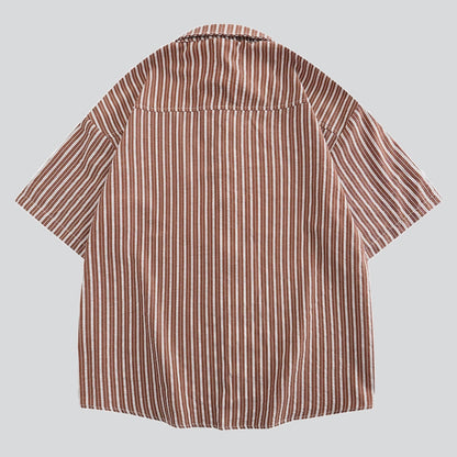 Floral Stripe Fashion Shirt