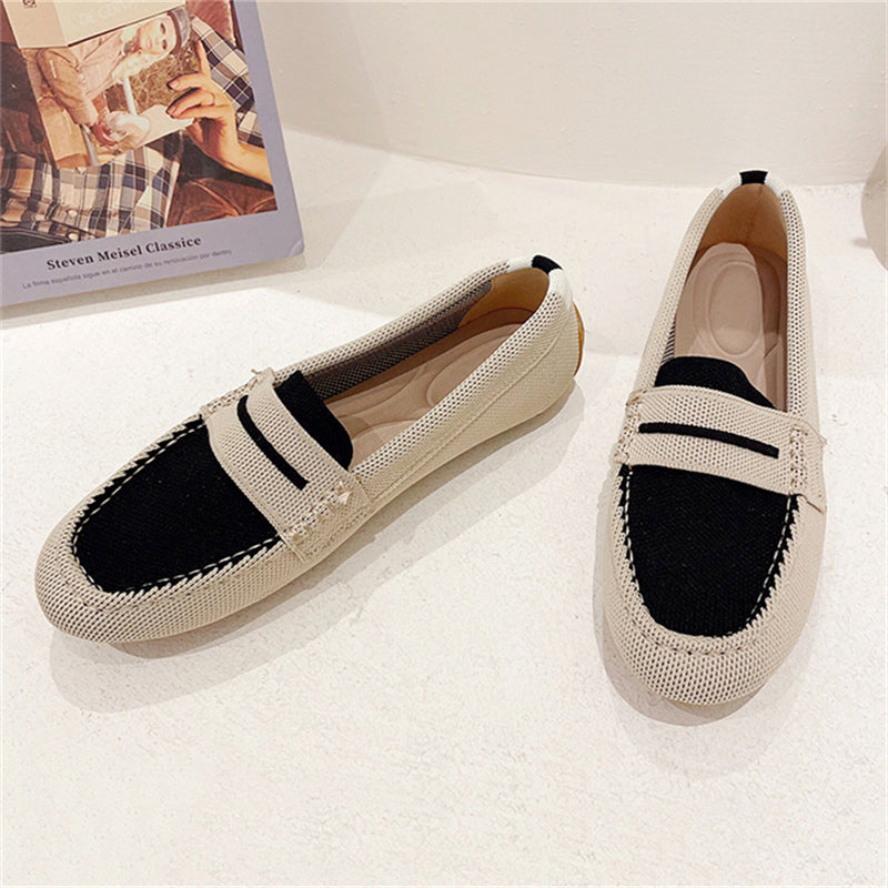 Casual Round Toe Breathable Knitted Loafers