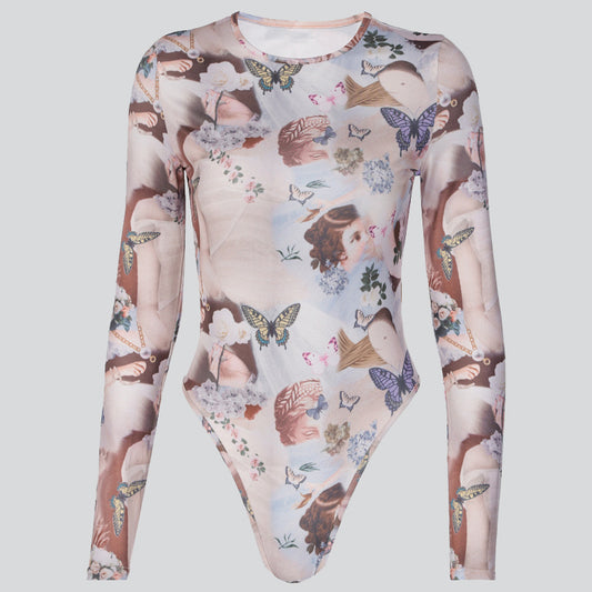 Butterfly Angel Painting Print Bodysuit
