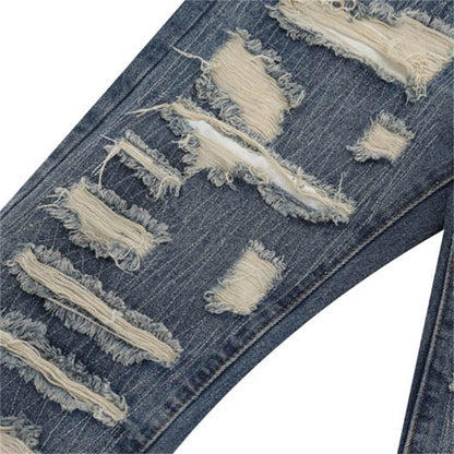 Hip-Hop Ripped Blue Jeans