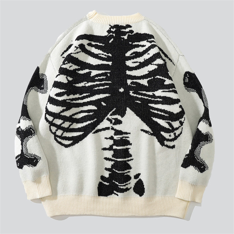 Hip-Hop Skeleton Knitted Sweater