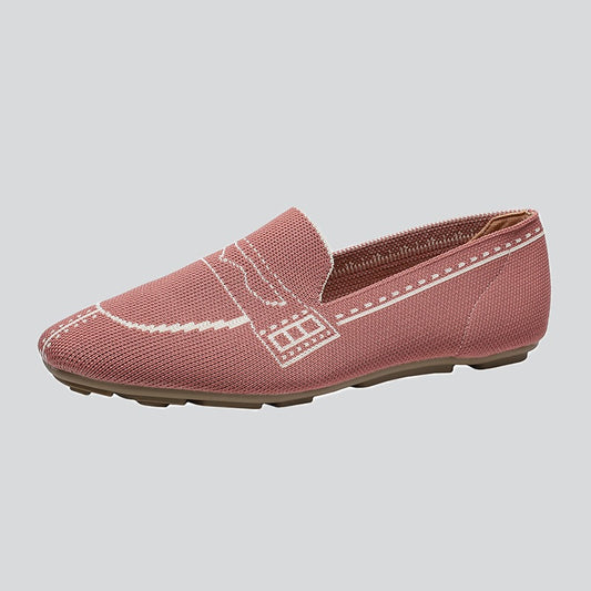 Slip On Square Toe Knit Loafers