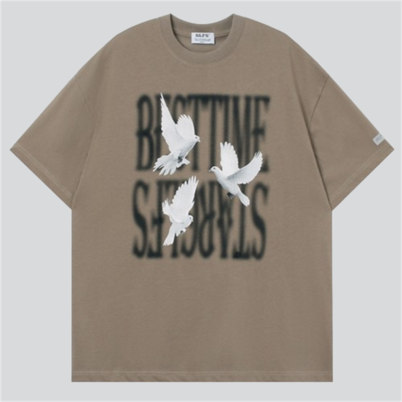 Three Doves Letters Print Tees