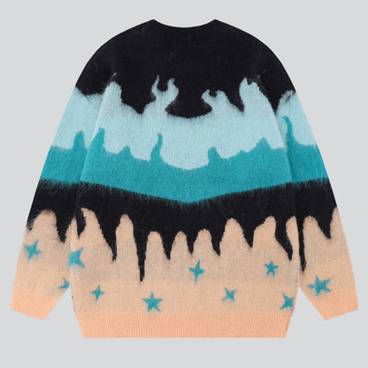 Flame Star Striped Sweater