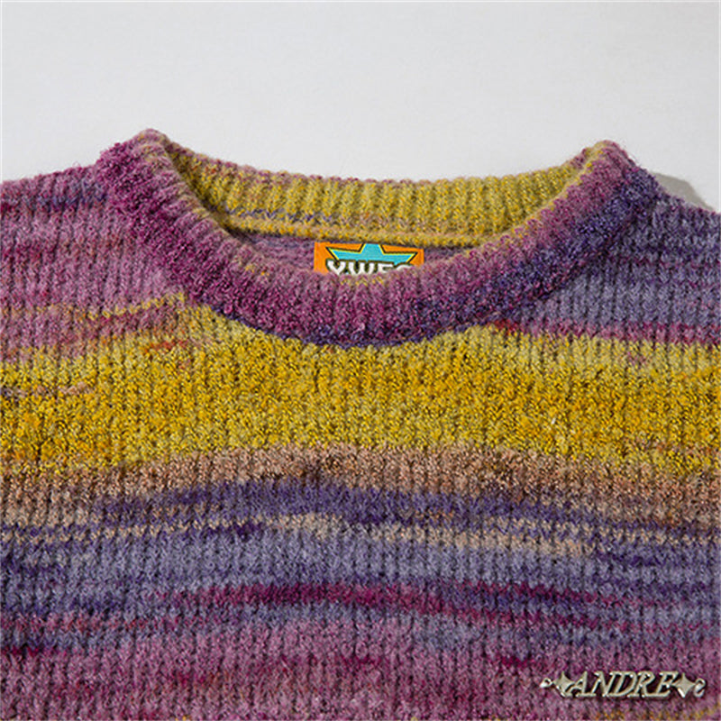 Rainbow Knit Sweater for Couple