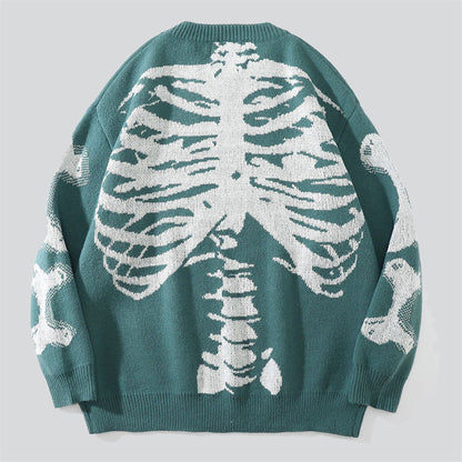 Hip-Hop Skeleton Knitted Sweater