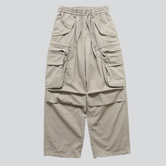 Trendy Pleated Multi-Pocket Cargo Pants