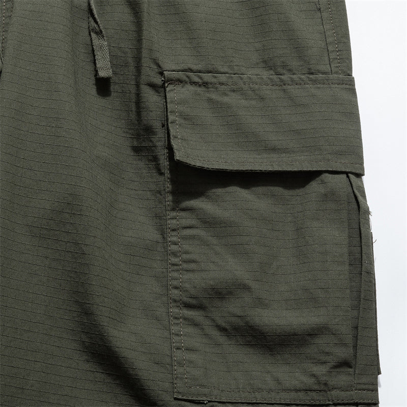 Pleated Multi-Pocket Cargo Pants