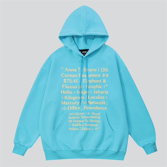 Letter Print Sports Hoodies with Pocket