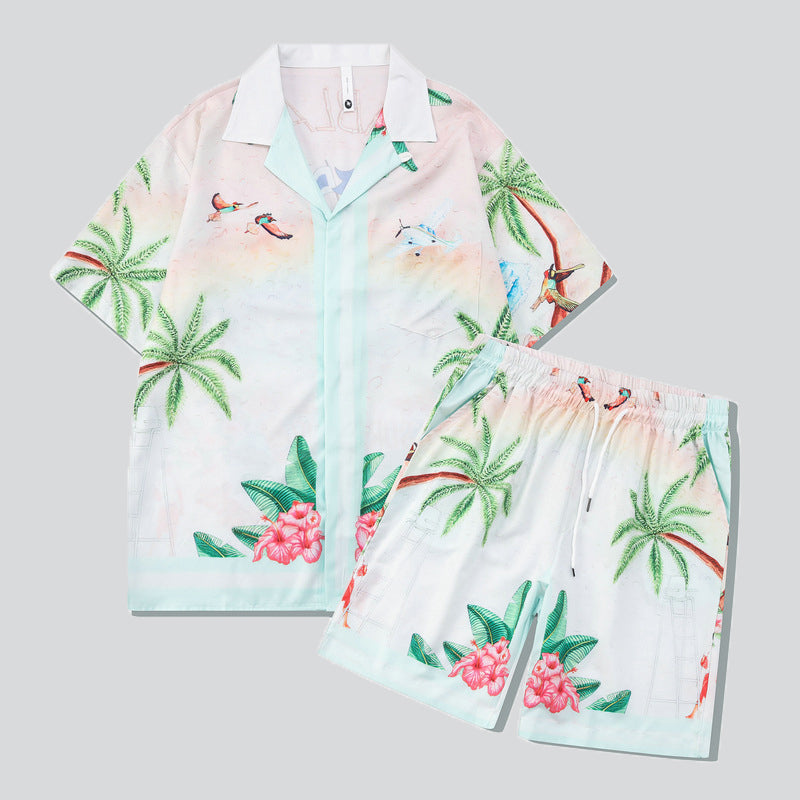 Summer Surf Coconut Tree Print Beach Outfits