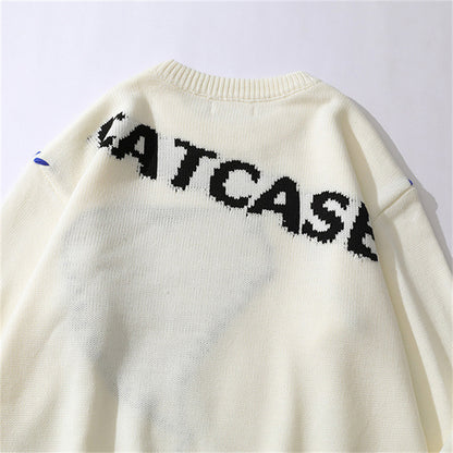 Creative Stitching Love Heart Sweater