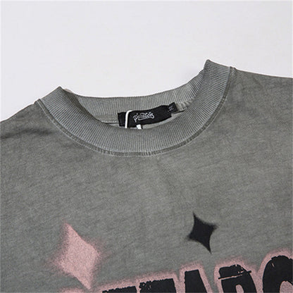 Star Airbrush Flame Letter Tees