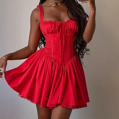 Sexy Red Strappy Dress